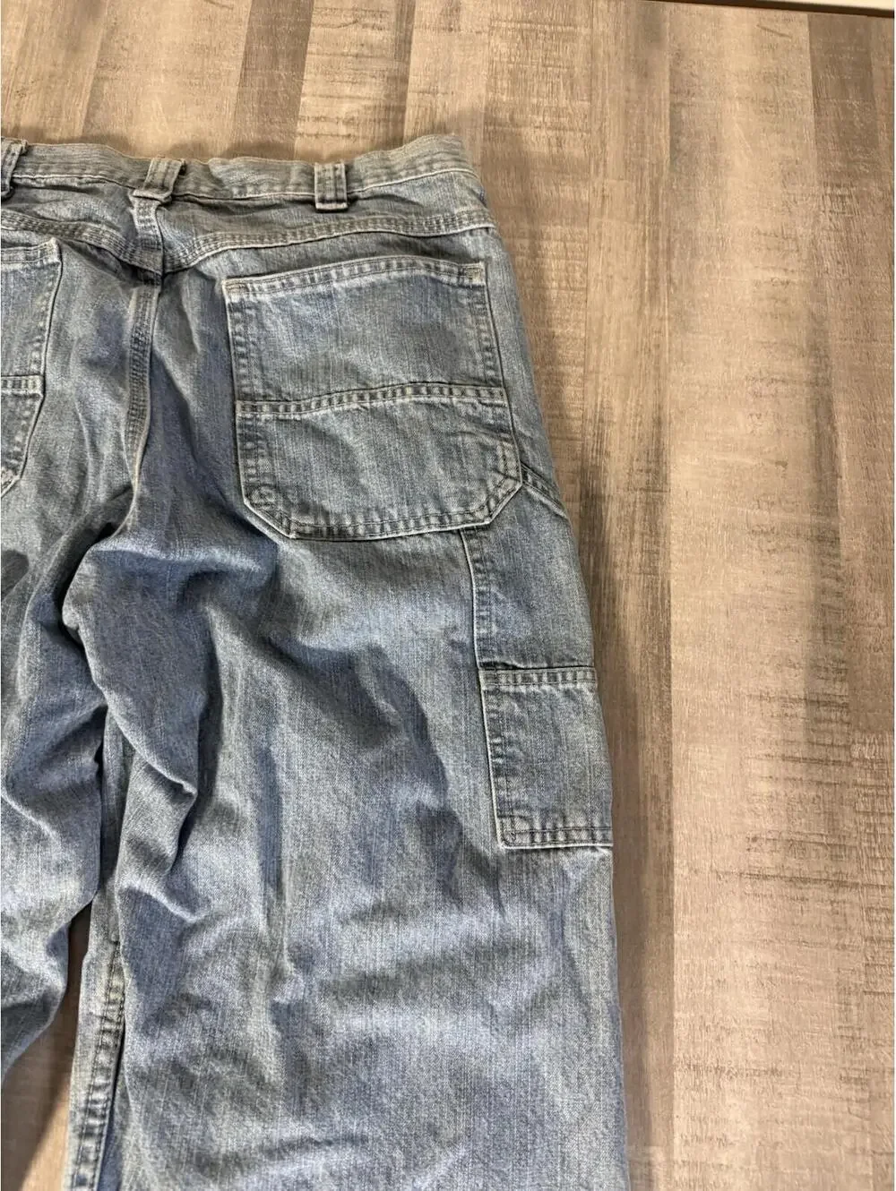 Vintage Lee‎ Dungarees Buddy Jeans Light Wash Baggy Workwear 90s Men’s 34x32